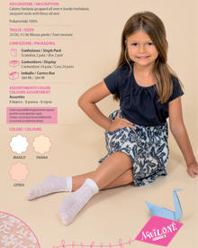 CALZINO BIMBA FILANCA FANTASIA FLOREALE JACQUARD 