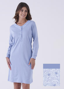 CAMICIA DA NOTTE DONNA MANICA LUNGA 
