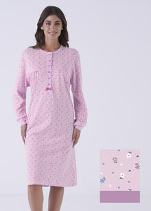 CAMICIA DA NOTTE DONNA MANICA LUNGA 