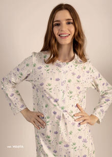 CAMICIA DA NOTTE LUNGA JERSEY 