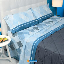 COMPLETO LETTO 2 PIAZZE PURO COTONE 