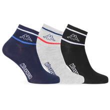 CONFEZIONE 3 PZ CALZINO UOMO CORTISSIMO CON LOGO KAPPA 