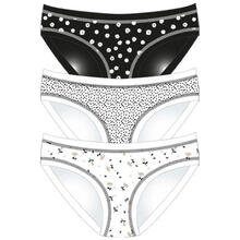 CONFEZIONE SLIP 3 PEZZI FANTASIA CON BORDINO 