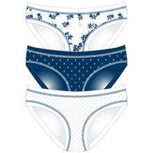 CONFEZIONE SLIP 3 PEZZI FANTASIA CON BORDINO 