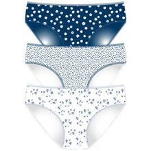 CONFEZIONE SLIP 3 PEZZI FANTASIA CON TRECCINA 