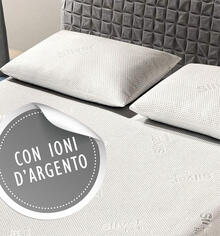 COPRIMATERASSO 1 PIAZZA ELASTICIZZATO CON IONI ARGENTO 