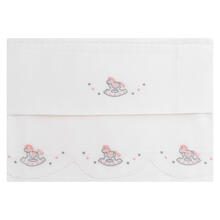 LENZUOLINO CULLA RICAMO A MANO PURO COTONE 