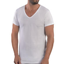 MAGLIA UOMO MEZZA MANICA SCOLLO V COTONE MAKO 