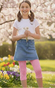 PANTACOLLANT BAMBINA 50 DEN CON RIGHINE PRIMAVERILE 