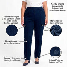 PANTALONE DONNA MILLERIGHE GARZATO TAGLIE CALIBRATE 