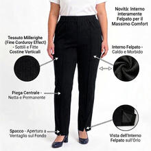 PANTALONE DONNA MILLERIGHE GARZATO TAGLIE CALIBRATE 