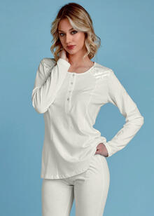 PIGIAMA DONNA MANICA LUNGA PANTALONE LUNGO 