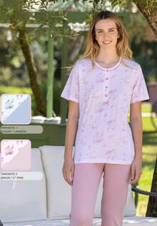PIGIAMA DONNA MEZZA MANICA PANTALONE LUNGO 