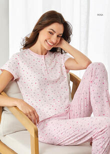 PIGIAMA DONNA MEZZA MANICA PANTALONE LUNGO 