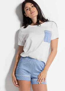 PIGIAMA DONNA SPALLA LARGA PANTALONCINO 