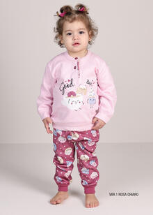 PIGIAMA NEONATA FELPA 