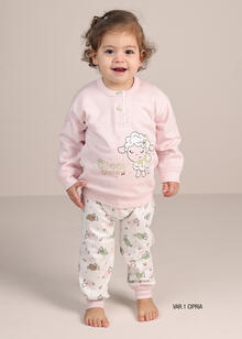 PIGIAMA NEONATA FELPA 