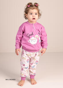 PIGIAMA NEONATA FELPA 