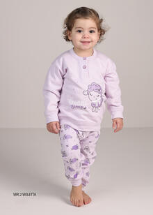 PIGIAMA NEONATA FELPA 