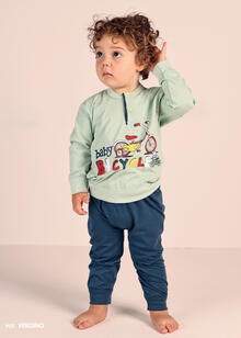 PIGIAMA NEONATO LUNGO IN COTONE 