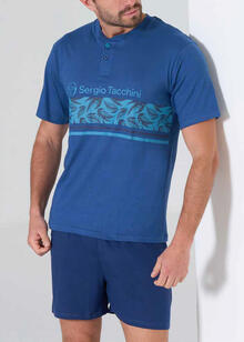 PIGIAMA UOMO MEZZA MANICA PANTALONCINO 