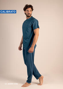 PIGIAMA UOMO MEZZA MANICA PANTALONE LUNGO CALIBRATO 