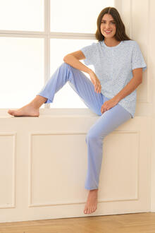 PIGIAMA DONNA MEZZA MANICA PANTALONE LUNGO 