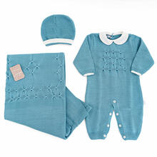 SET CORREDINO PRIMA NASCITA 3 PEZZI INVERNALE SMACCHINATO 