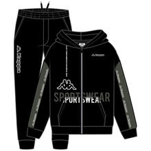 TUTA RAGAZZO FELPA KAPPA ZIP E CAPPUCCIO 