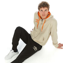 TUTA UOMO FELPA NON GARZATA APERTA CON CAPPUCCIO 