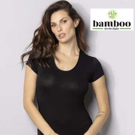 t-shirt-donna-mezza-manica-in-fibra-bamboo-tinta-unita