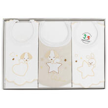 CONFEZIONE  X 3 PEZZI BAVETTA RICAMATA 