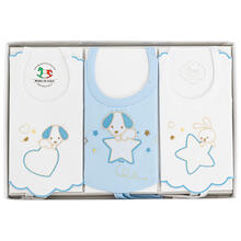 CONFEZIONE  X 3 PEZZI BAVETTA RICAMATA 