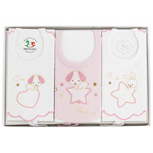 CONFEZIONE  X 3 PEZZI BAVETTA RICAMATA 