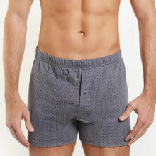 BOXER UOMO MERCERIZZATO CON BOTTONCINO FANTASIA 