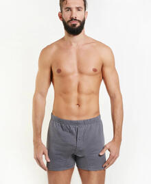 BOXER UOMO MERCERIZZATO CON BOTTONCINO FANTASIA 