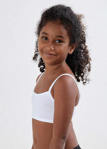 BRASSIERE BIMBA IN COTONE ELASTICIZZATO 