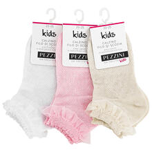 CALZINO BIMBA COTONE CON TULLE FILO DI SCOZIA 