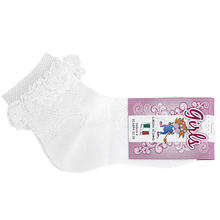 CALZINO CORTO BIMBA CERIMONIA CON PIZZO 