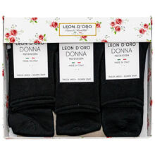 CALZINO DONNA COTONE CON POLSINO ELASTICO 