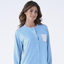 CAMICIA DA NOTTE DONNA MANICA LUNGA APERTA JERSEY IN SCATOLA 