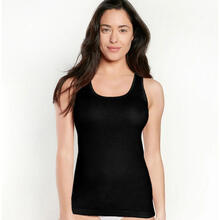 CAMICIOLA DONNA SPALLA LARGA COTONE FELPATO BORDO RASO 