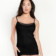 CAMICIOLA DONNA SPALLA STRETTA PIZZO MACRAME' 