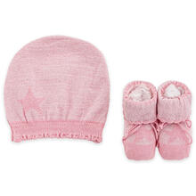 CAPPELLINO LANA + SCARPETTA CALDO COTONE NEONATO 