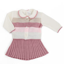 COMPLETO 3PZ SALOPETTE CON GONNA E SCALDACUORE 