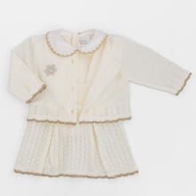 COMPLETO 3PZ SALOPETTE CON GONNA E SCALDACUORE 