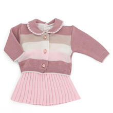 COMPLETO 3PZ SALOPETTE CON GONNA E SCALDACUORE 