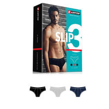 CONFEZIONE 3PZ SLIP UOMO COTONE ELASTICIZZATO 