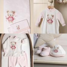 COORDINATO CULLA 5 PEZZI RICAMATO 