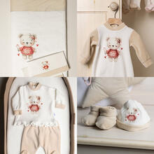 COORDINATO CULLA 5 PEZZI RICAMATO 